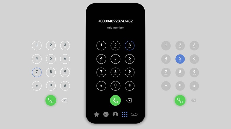 Smartphone dial keypad