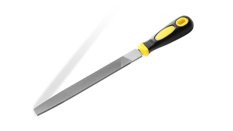 TOYIKOM 8 Inch Flat Hand Metal File against a white background