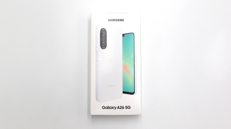 Product box of the Galaxy A26