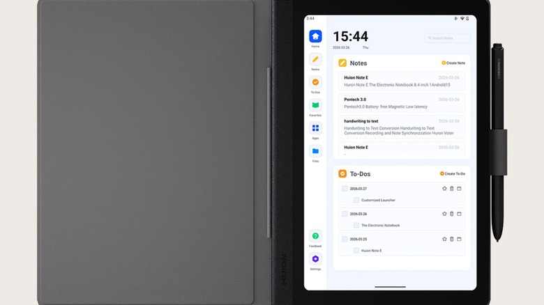 The Huion Note E's custom launcher