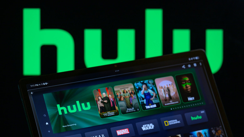 Hulu app on a tablet
