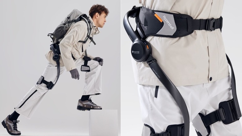Man wearing Hypershell exoskeleton
