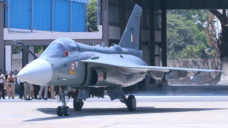 Tejas Mark 1A aircraft parked on tarmac