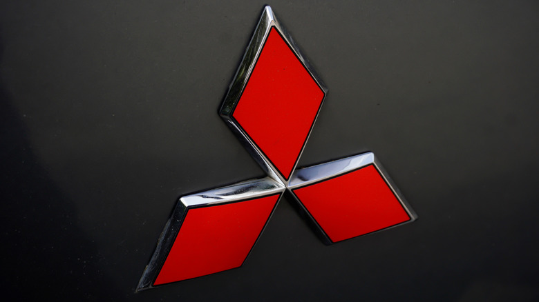 Mitsubishi Motors logo on car