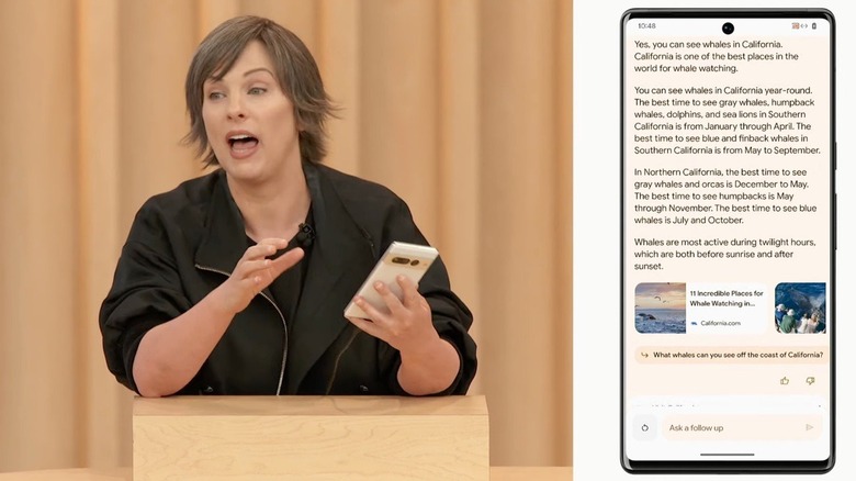 Demonstration of Google AI search