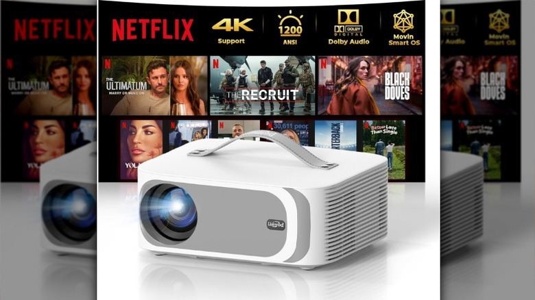 Lisowod L61 Pro in front of Netflix graphic