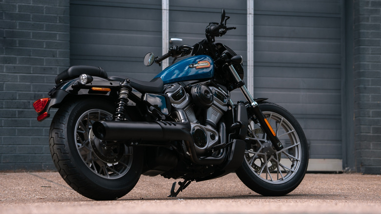 Harley-Davidson Nightster motorcycle, blue motorbike, new chopper cruiser style bike