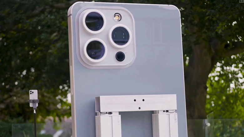 The back side of world's biggest iPhone