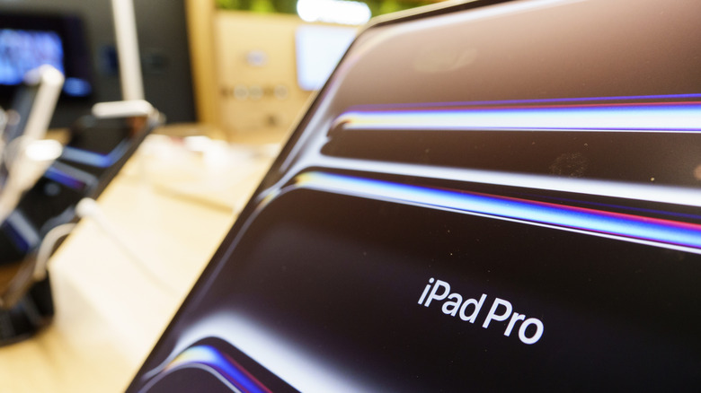 The iPad Pro on display in a store