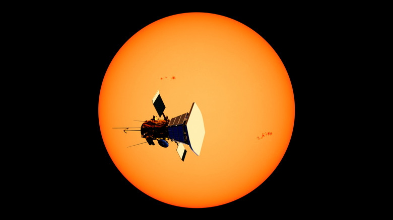 Parker solar probe transitting the sun.