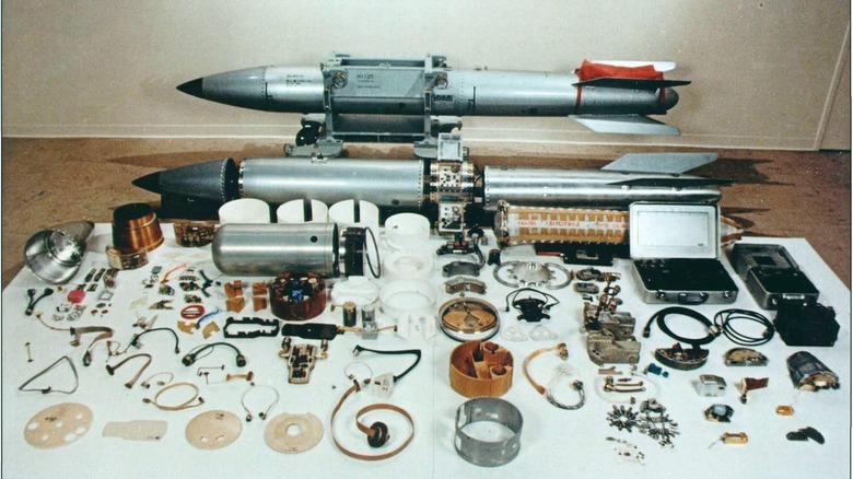 A B61 nuclear bomb's components