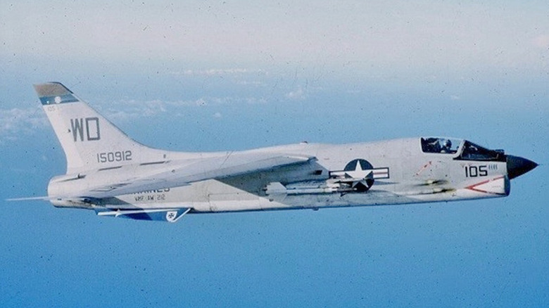 F-8 Crusader in flight