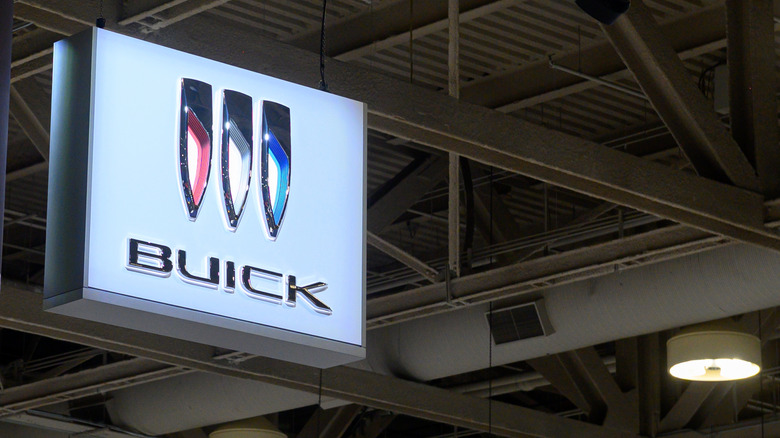 Illuminated Buick dealership sign
