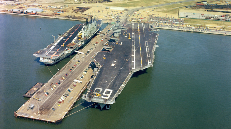USS Nimitz alongside HMS Ark Royal