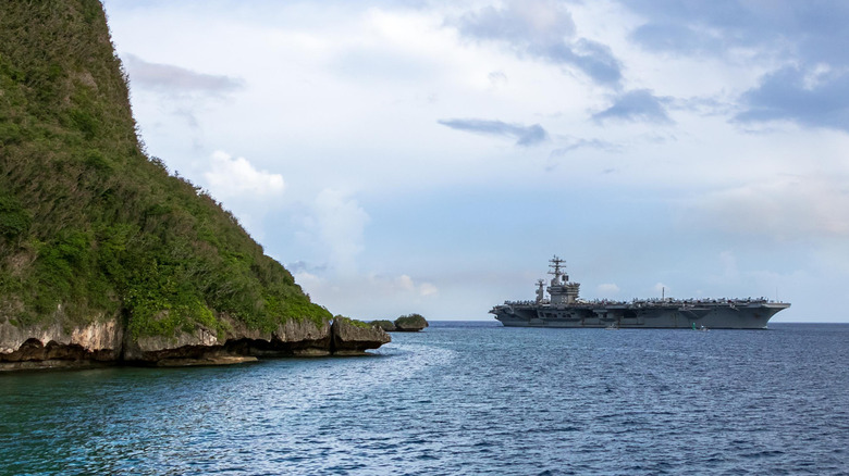 USS Nimitz entering Apra Harbor
