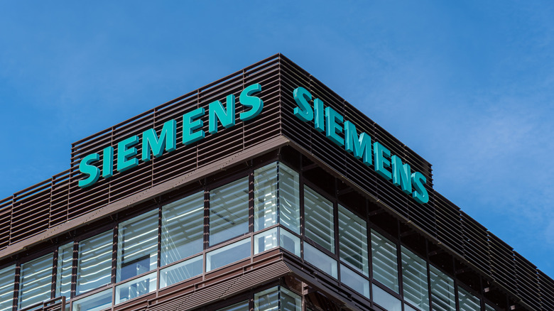 Siemens signage on a building