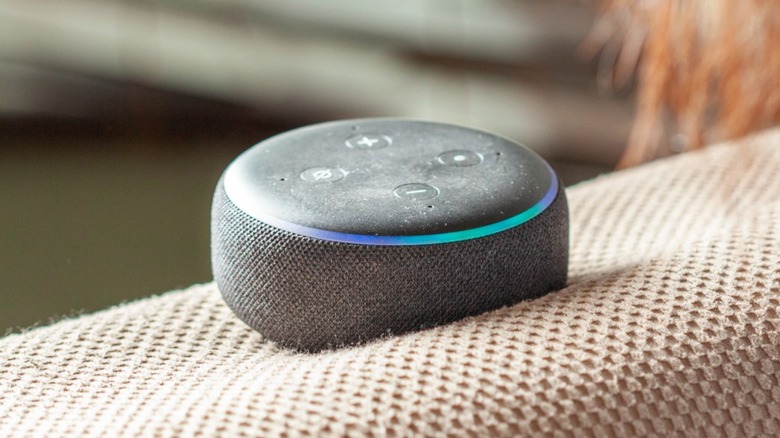 Amazon Echo on furniture surface