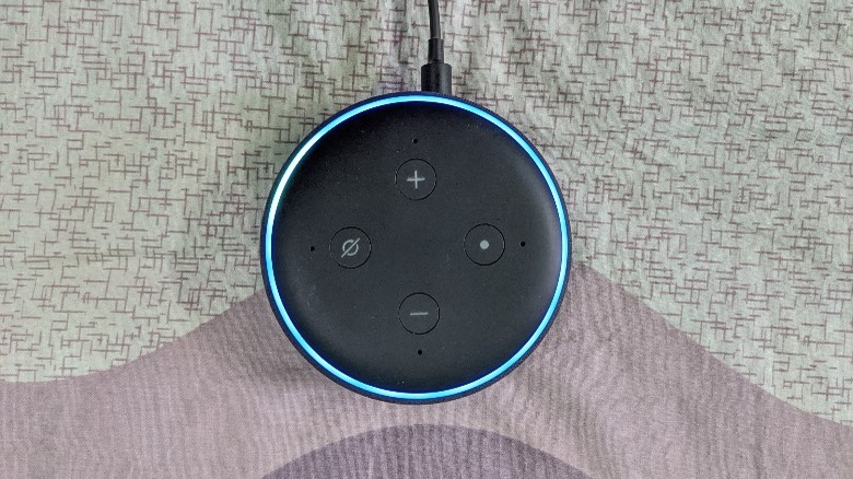 Amazon Echo device on table