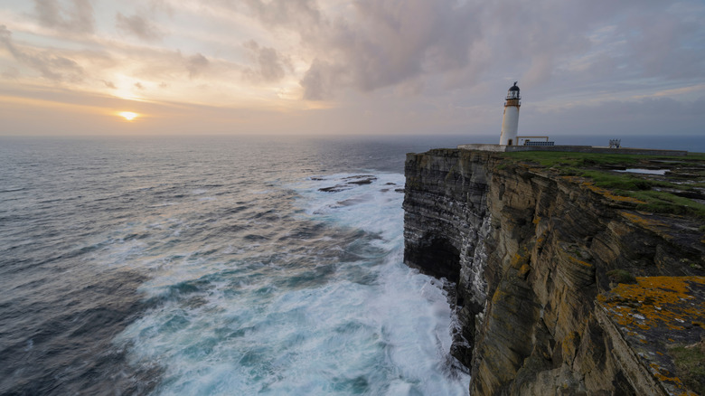 A lighthouse at Westray, Scotland.