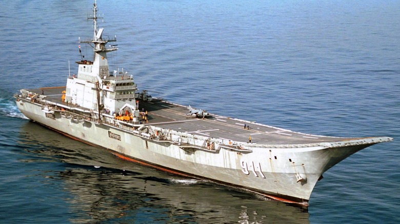 The Royal Thai Naval vessel HTMS CHAKRINARUEBET (CVH 911) in the South China Sea