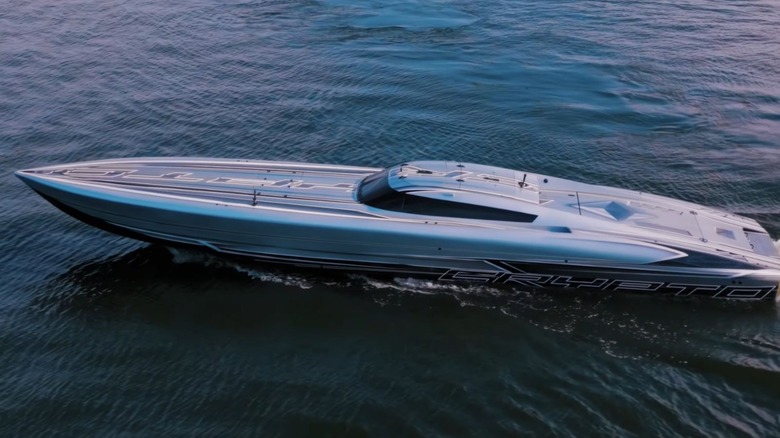 An SV-50 cruising in water