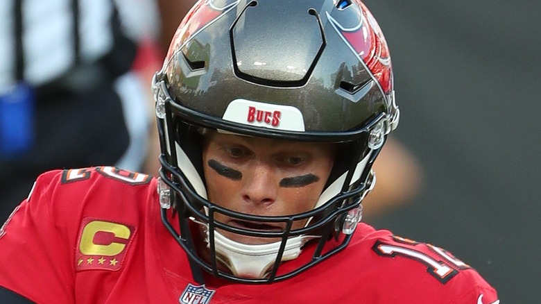 Tom Brady in Tampa football uniform