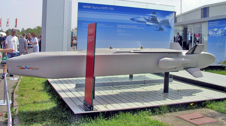 Taurus cruise missile on display
