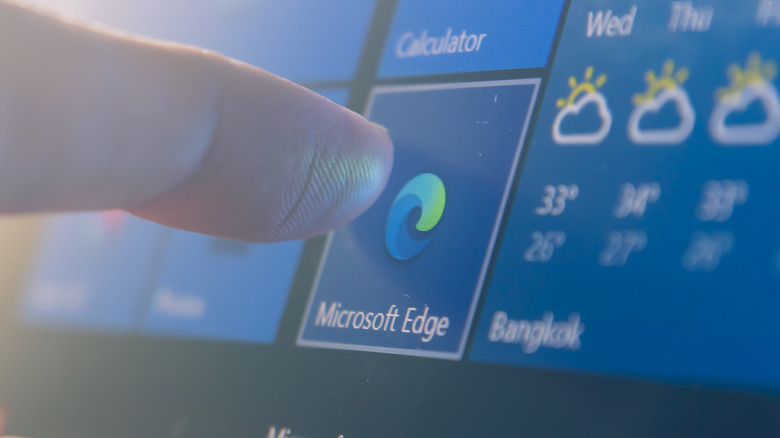 Microsoft edge touchscreen