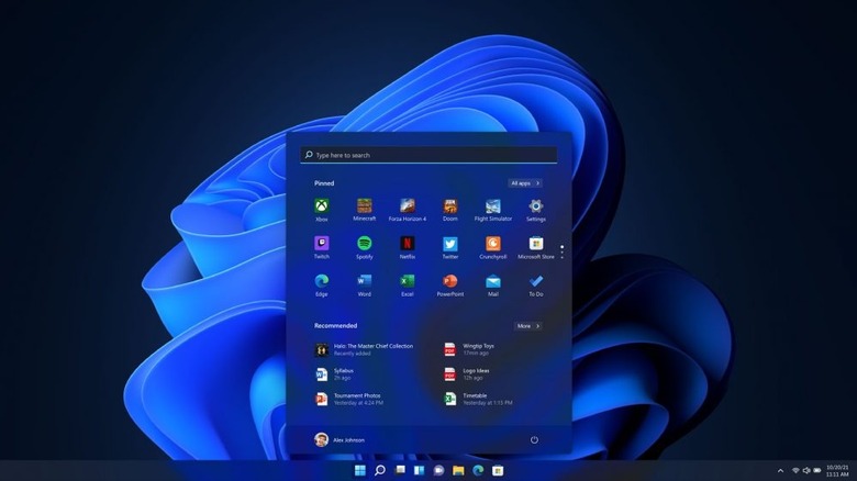 Windows 11 start menu