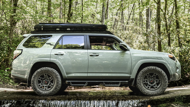 Toyota 4Runner on a trail, side profile