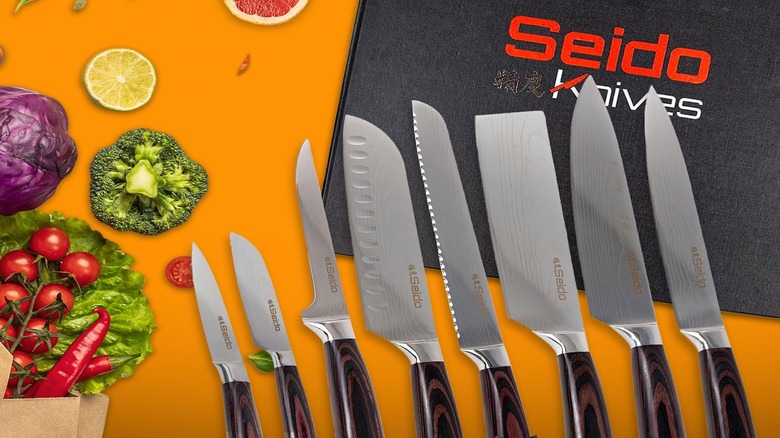 Seido™ Japanese Master Chef's 8-Piece Knife Set w Gift Box