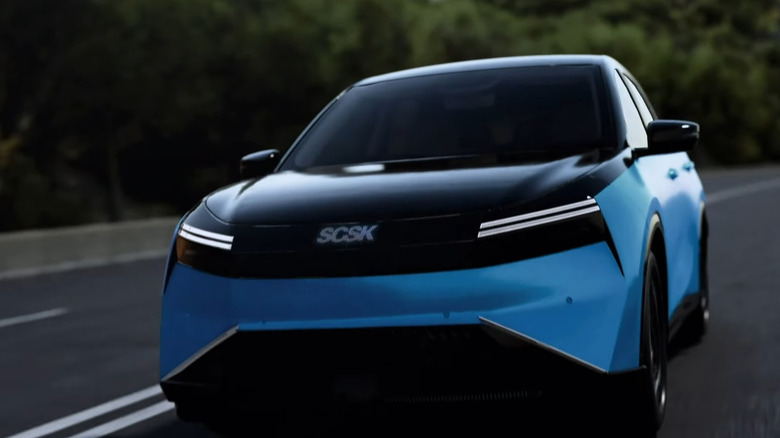 Render of the SCSK car on the road