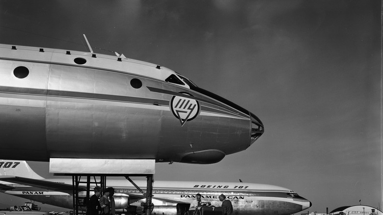 Tu-104 nose on runway