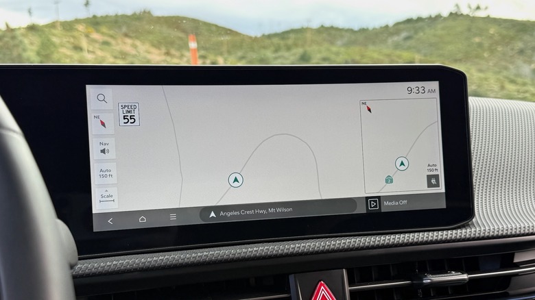 2026 Kia EV6 GT-Line center touchscreen with a navigation map displayed