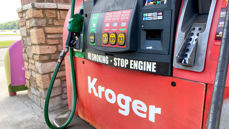 Kroger Fuel gas pumps at Kroger fuel center