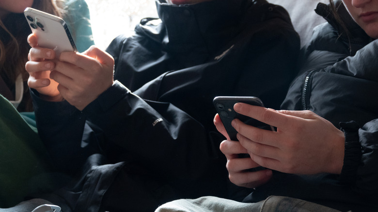 teens using their phones