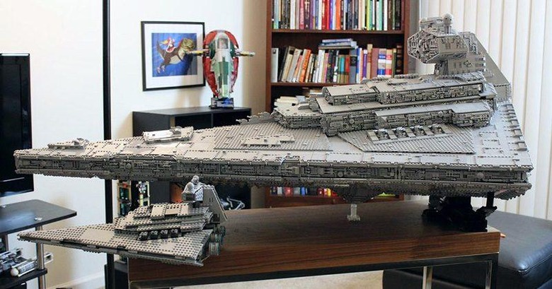 These Lego mini ships of all scales make a perfect display