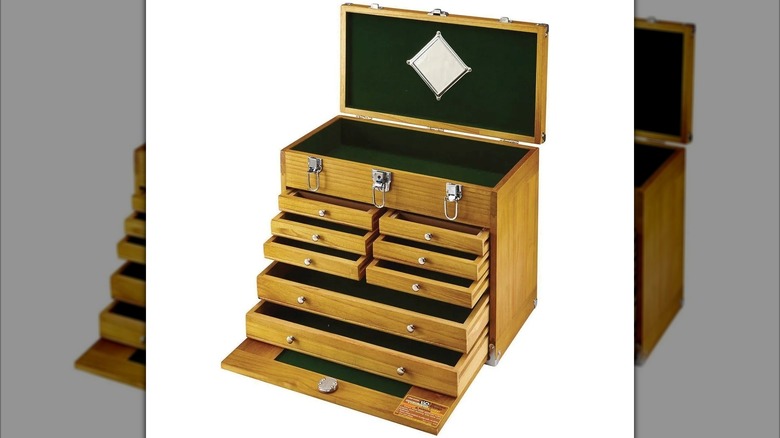The Windsor Design 8-Drawer Wood Tool Chest from Harbor Freight.