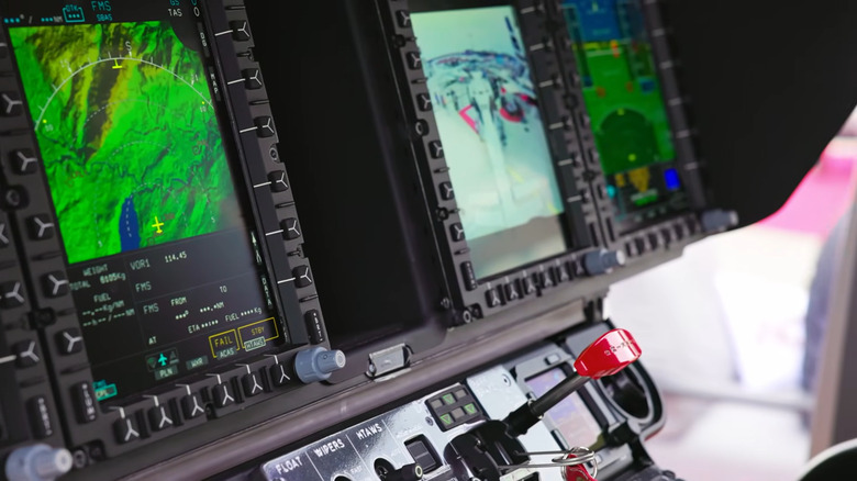 The cockpit of the ACH160.