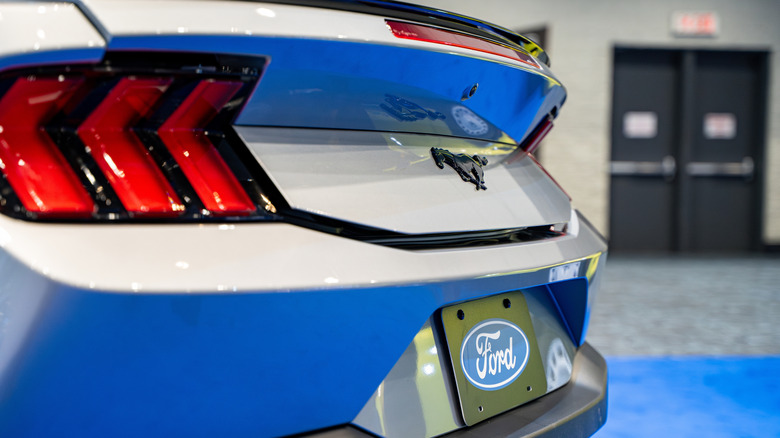 Rear of a 2025 EcoBoost Mustang Convertible