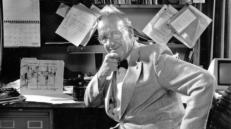 Engineer Wilson Greenbatch smiles at camera