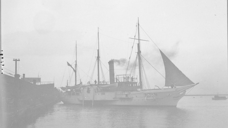 View of the USS Wolverine in Lake Michigan