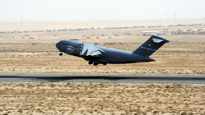 C-17 taking off