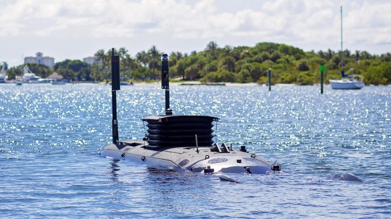 Mini submarine on the surface