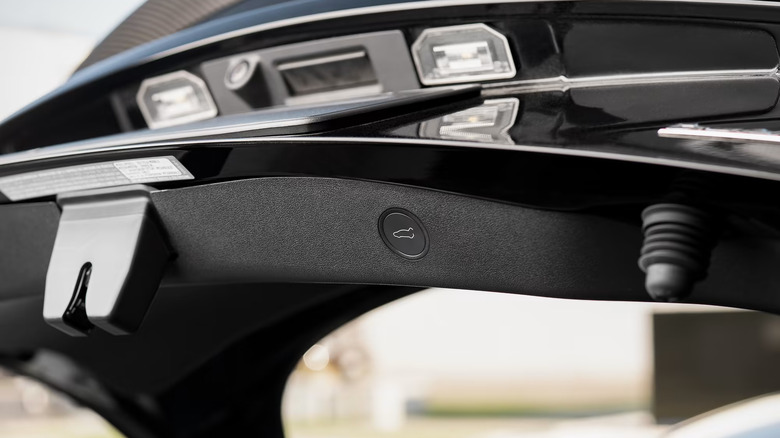 Model 3 powerlift button under trunk's exterior handle