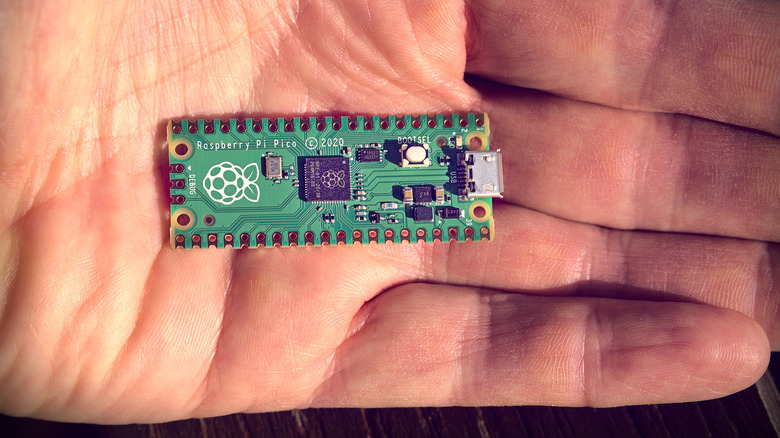 Man holding Raspberry Pi Pico