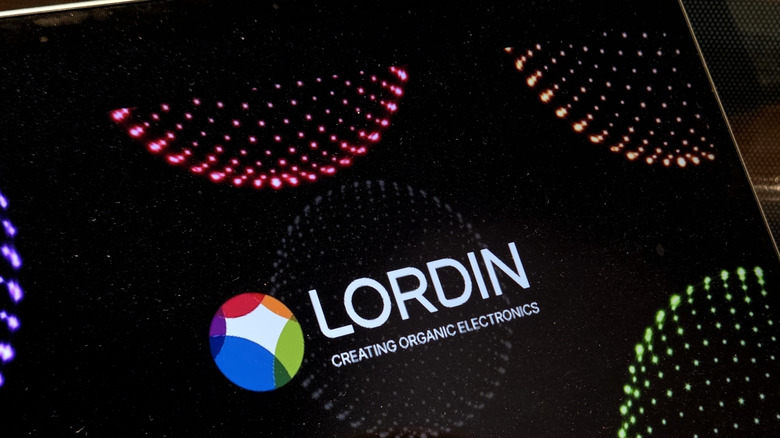 An OLED display with the Lordin logo on it