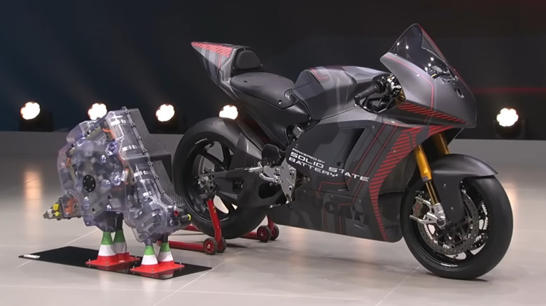 The Ducati V21L with a solid-state battery