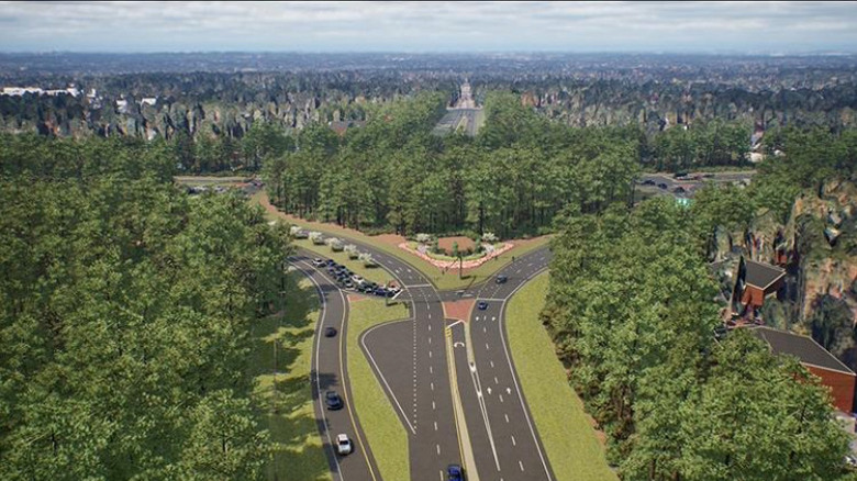 A depiction of the new proposed Pinehurst Circle design