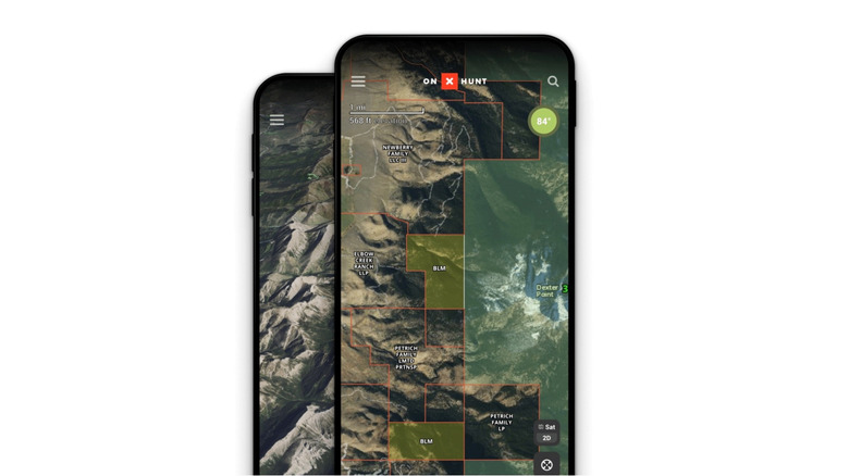 Phone running onX Hunt app